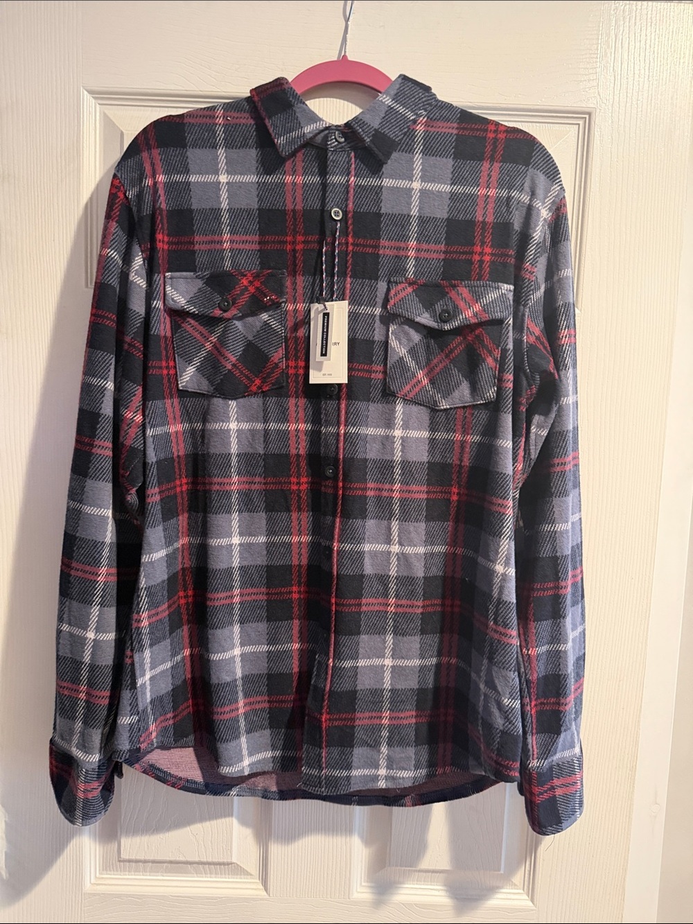 Sperry Men's Plaid Shirt Jacket in Black, Gray & Red